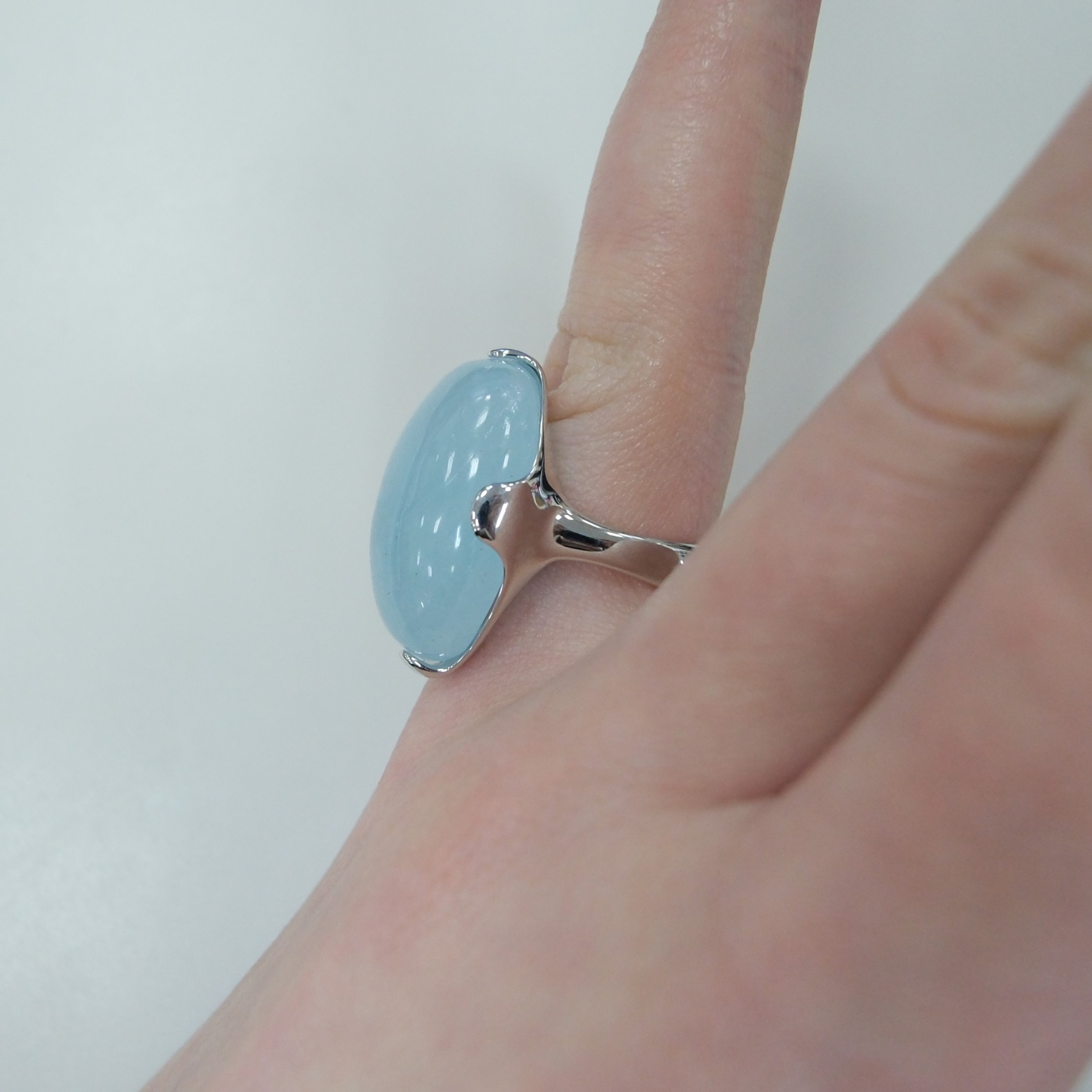 Серебряное кольцо с аквамарином